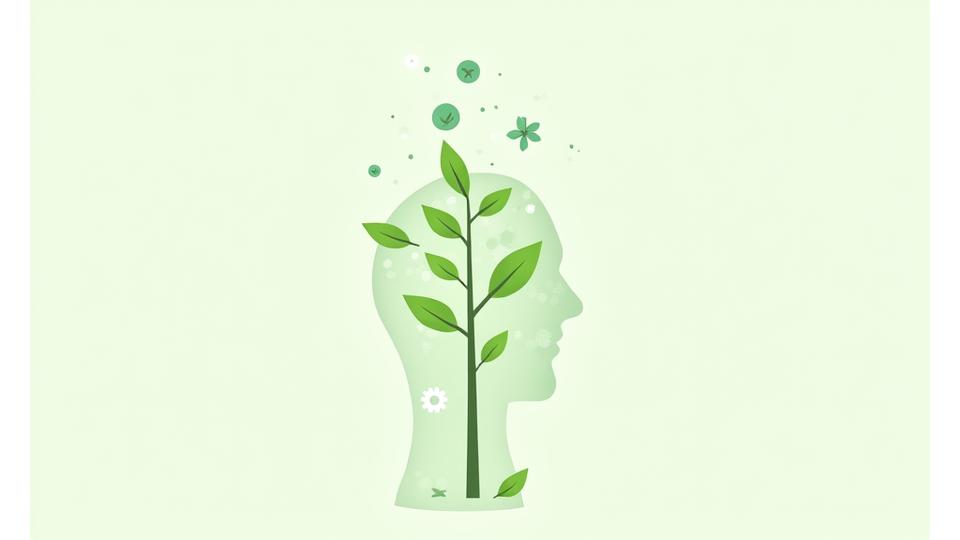 Illustration of diverse data points flowing into a central, stylized brain icon, leading to a flourishing plant, representing personalized growth and wellness.